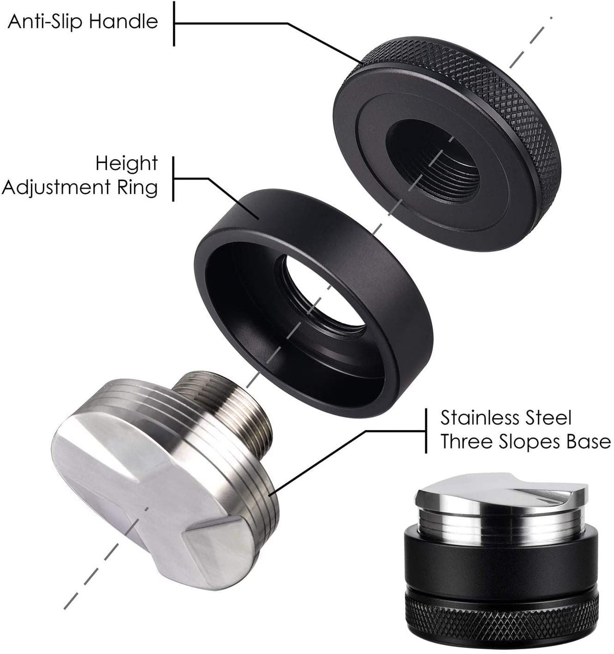 Coffee Tamper Base Stainless Steel Espresso Dispenser Coffee Bean Press Hammer Tool