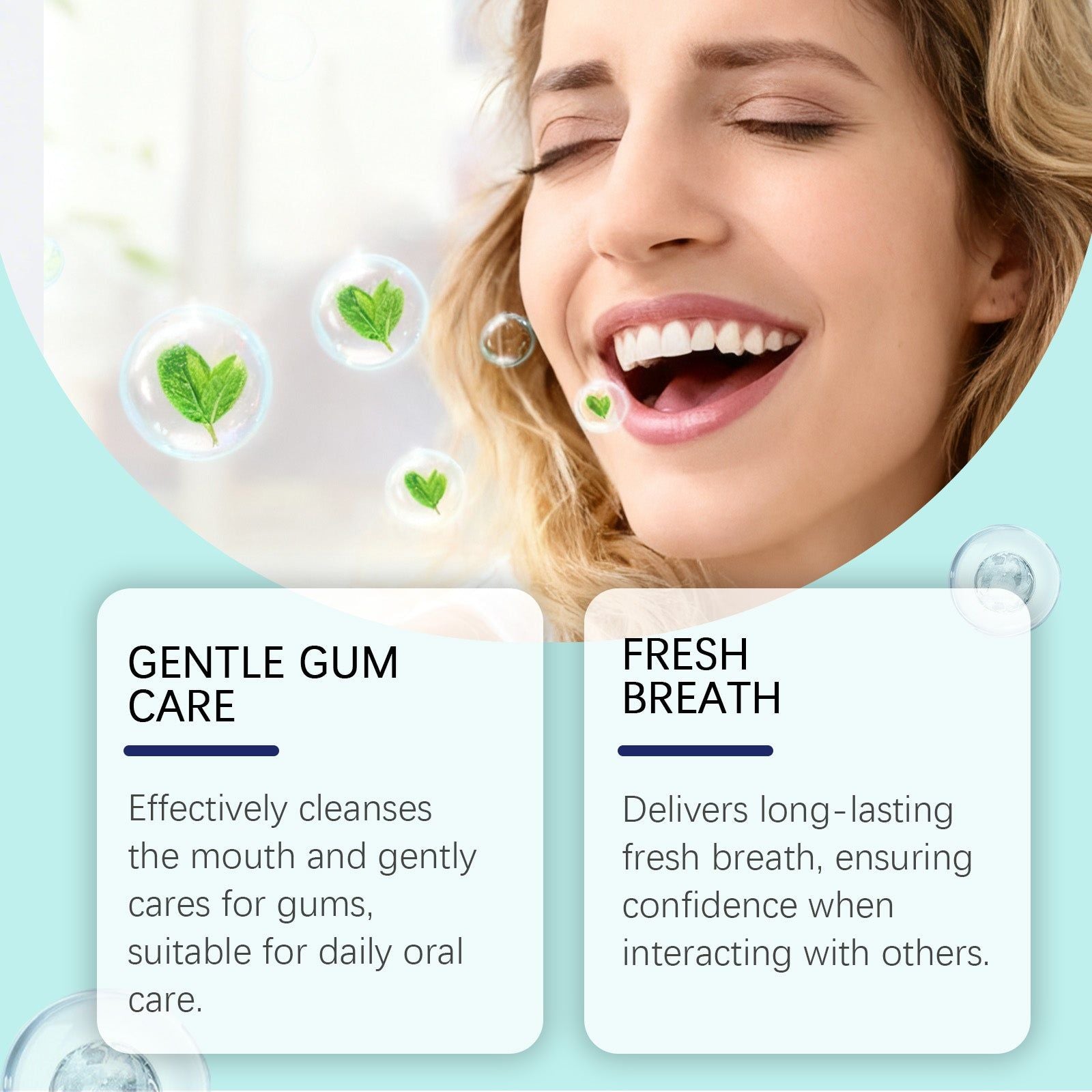 Coconut Mint Mouthwash, Long-Lasting Fresh Breath, Gum Care, Daily Oral Hygiene ,30ml