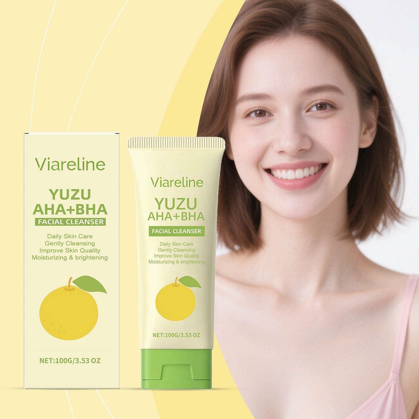 Citrus Foam Facial Cleanser, Oil Control, Gentle, Refreshing, Hydrating ,100g