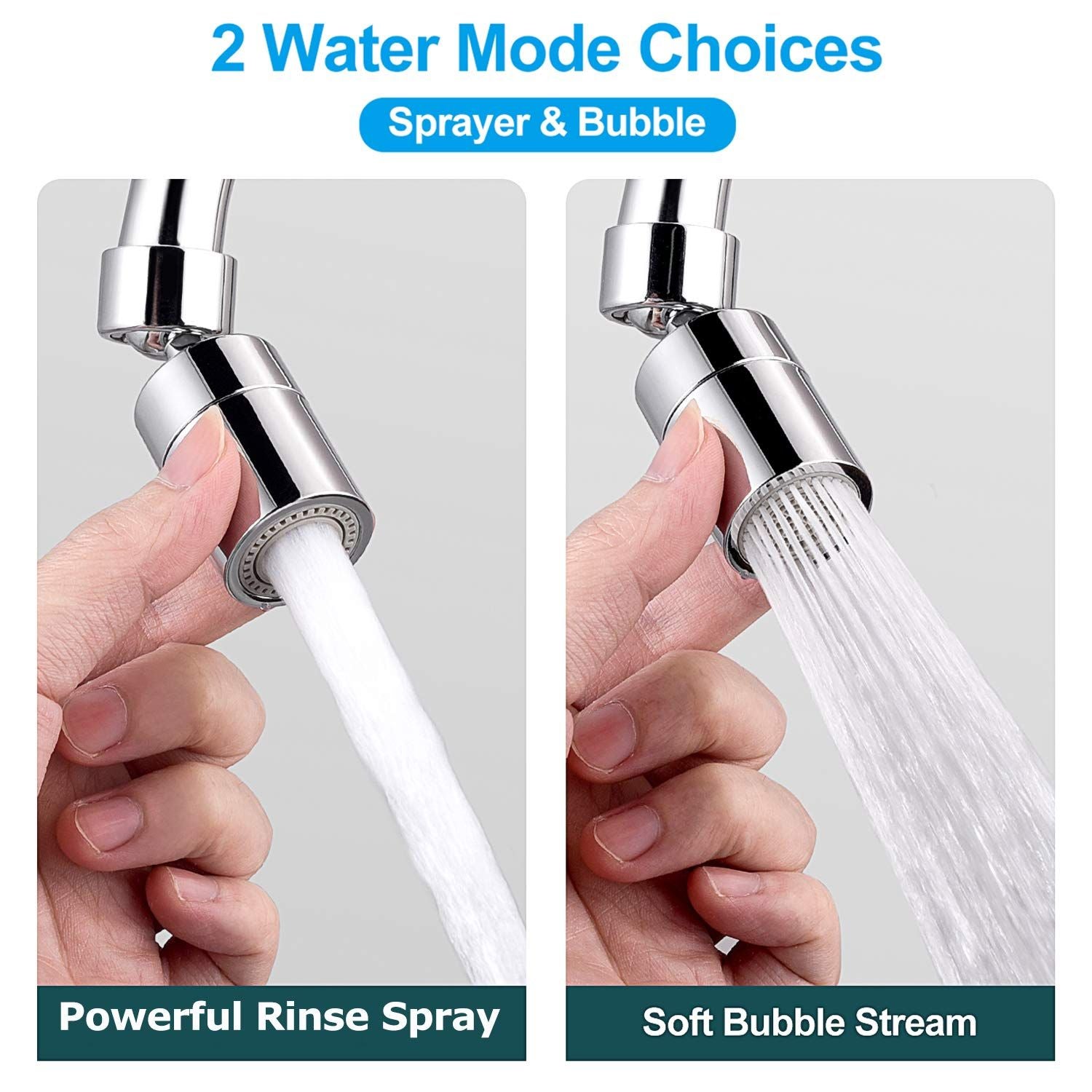 Kitchen Sink Faucet Splash Filter Rotary Booster Splash proof Faucet