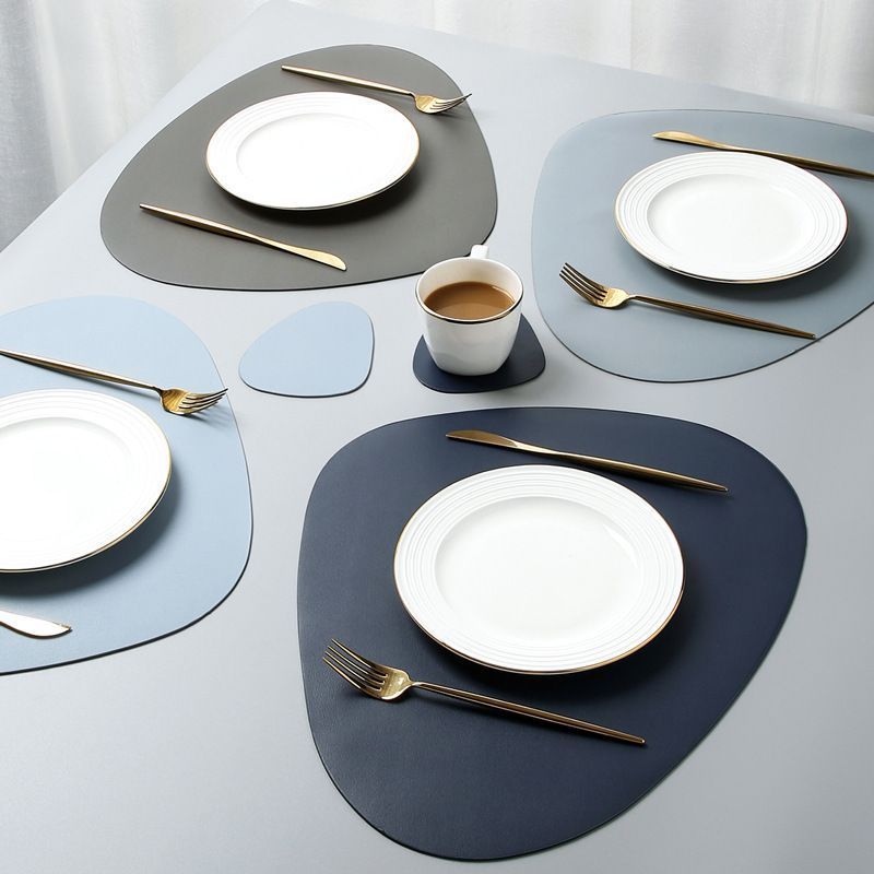 6pcs PU Placemats Non Slip Insulation Place Mats Set For Table