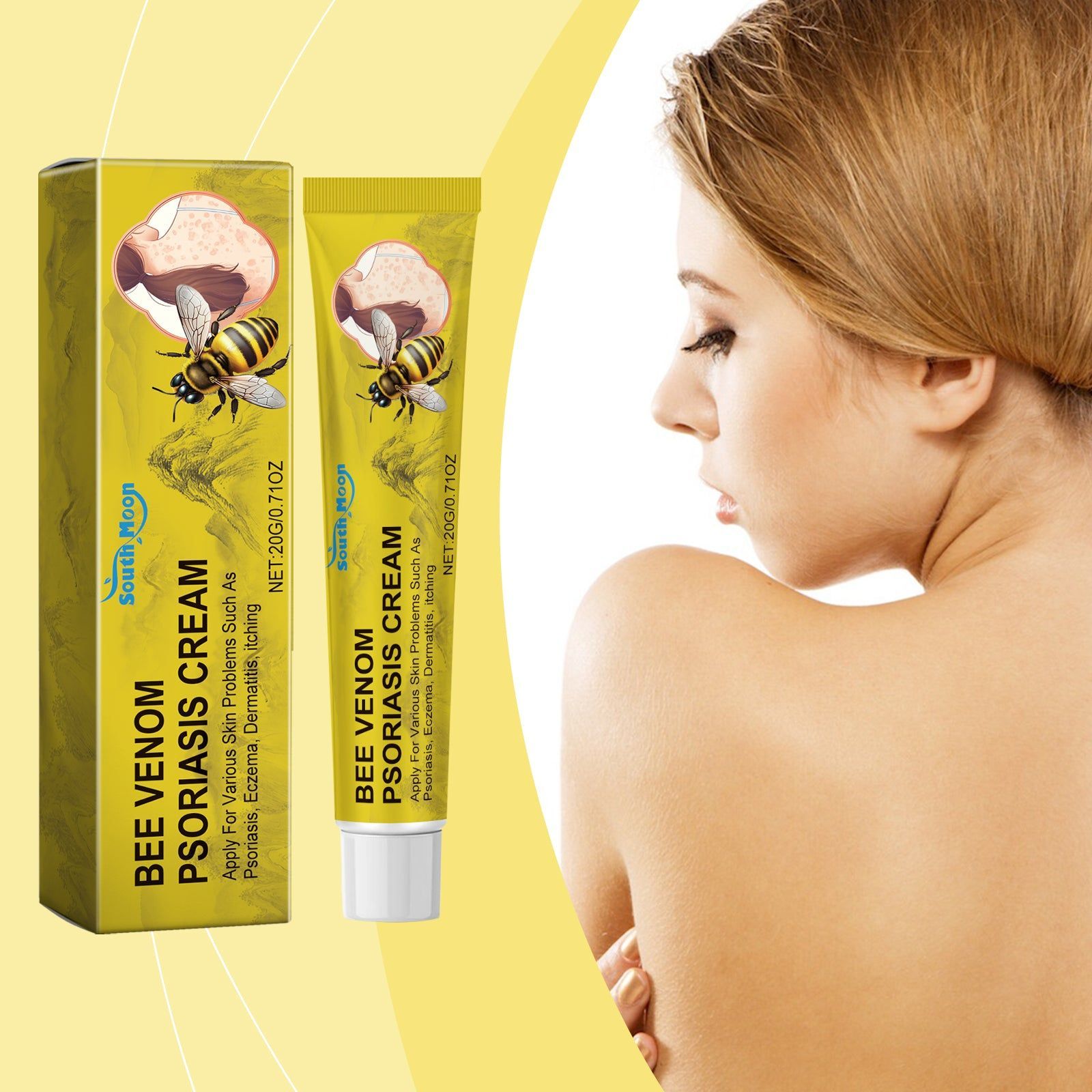 Bee Venom Cream, Relieve Itching, Moisturize, Skin Care, Natural Healing ,20g