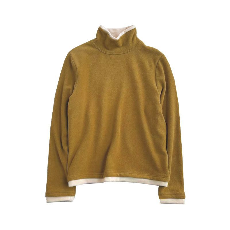Double Sided German Fleece Warm High Neck Long Sleeve Base Top