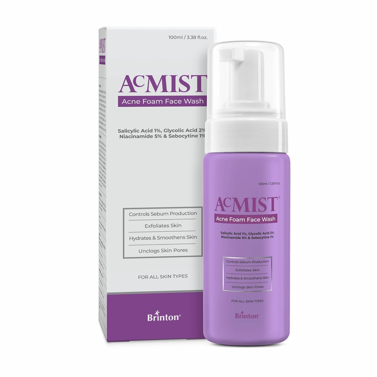 Brinton Acmist Acne Foam Face Wash 100 ml