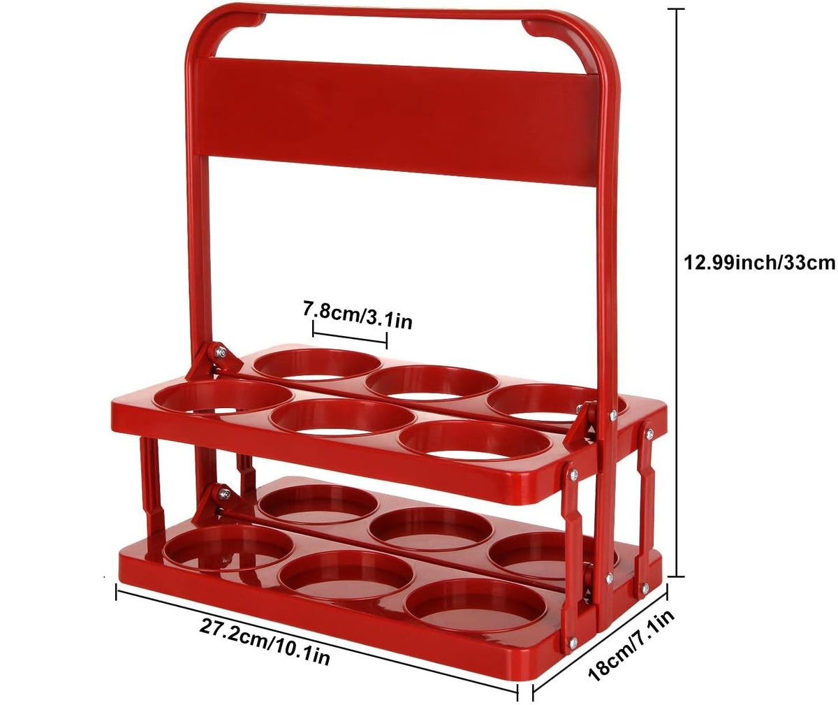 Drink Carrier 6 Holes Foldable Beverage Delivery Holder Beer Bottle Organizer