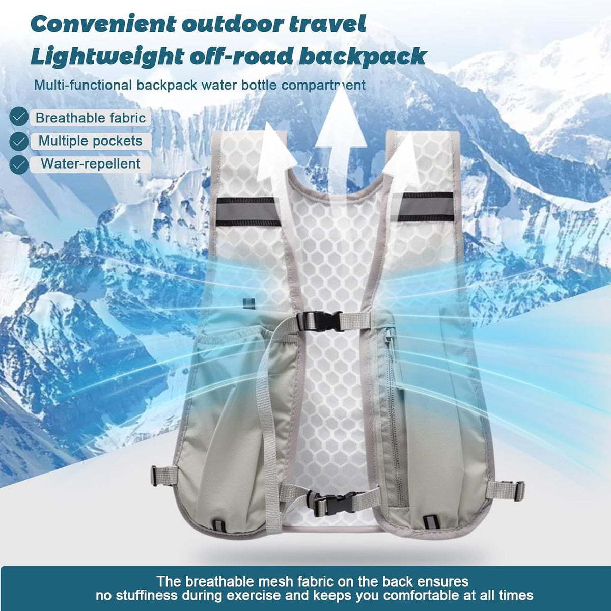 Running Vest Running Backpack Hydration Vest Reflective Hydration Water Pack