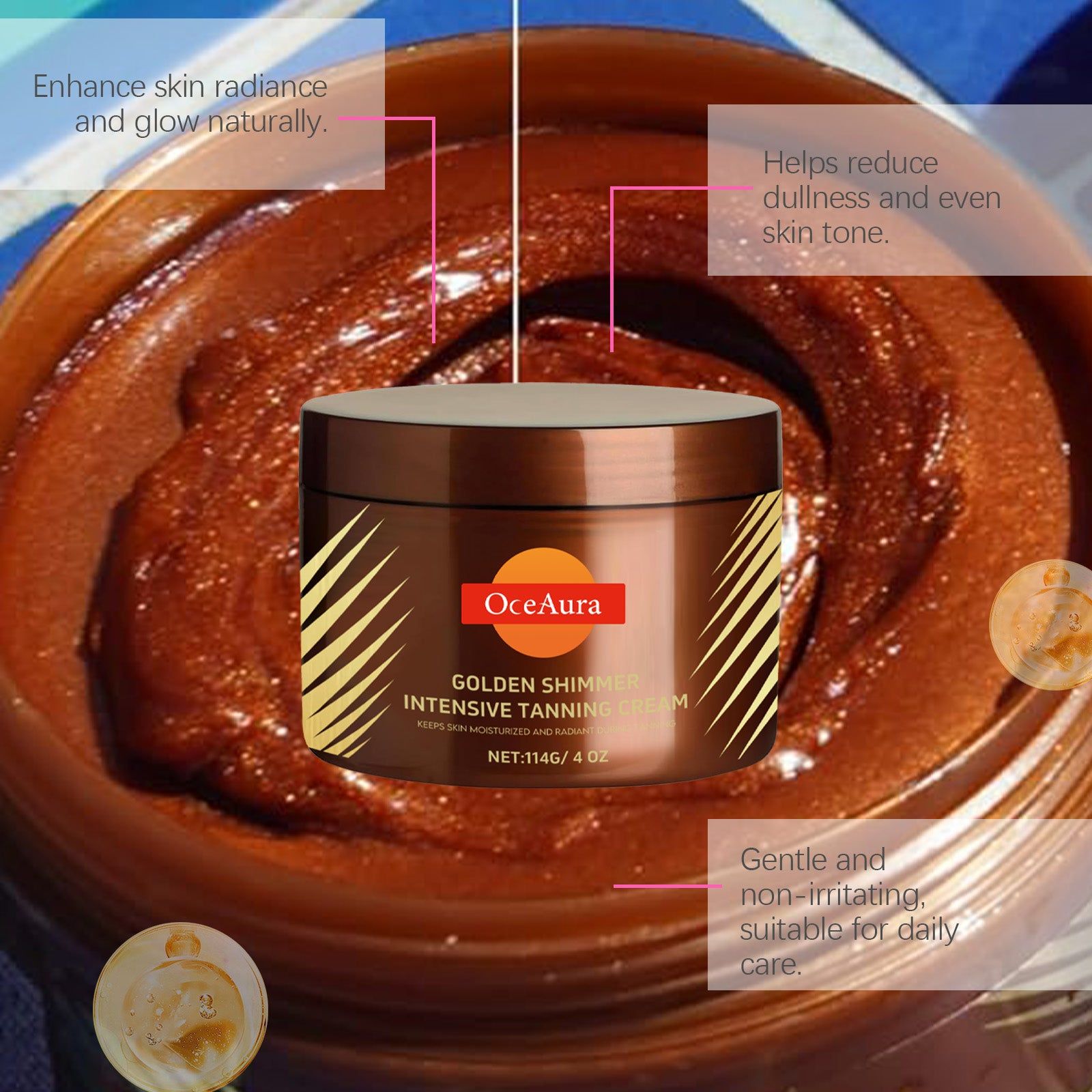 Brightening Black Skin Cream, Sun Protection, Deep Nourishing, Dark Skin Care ,114g