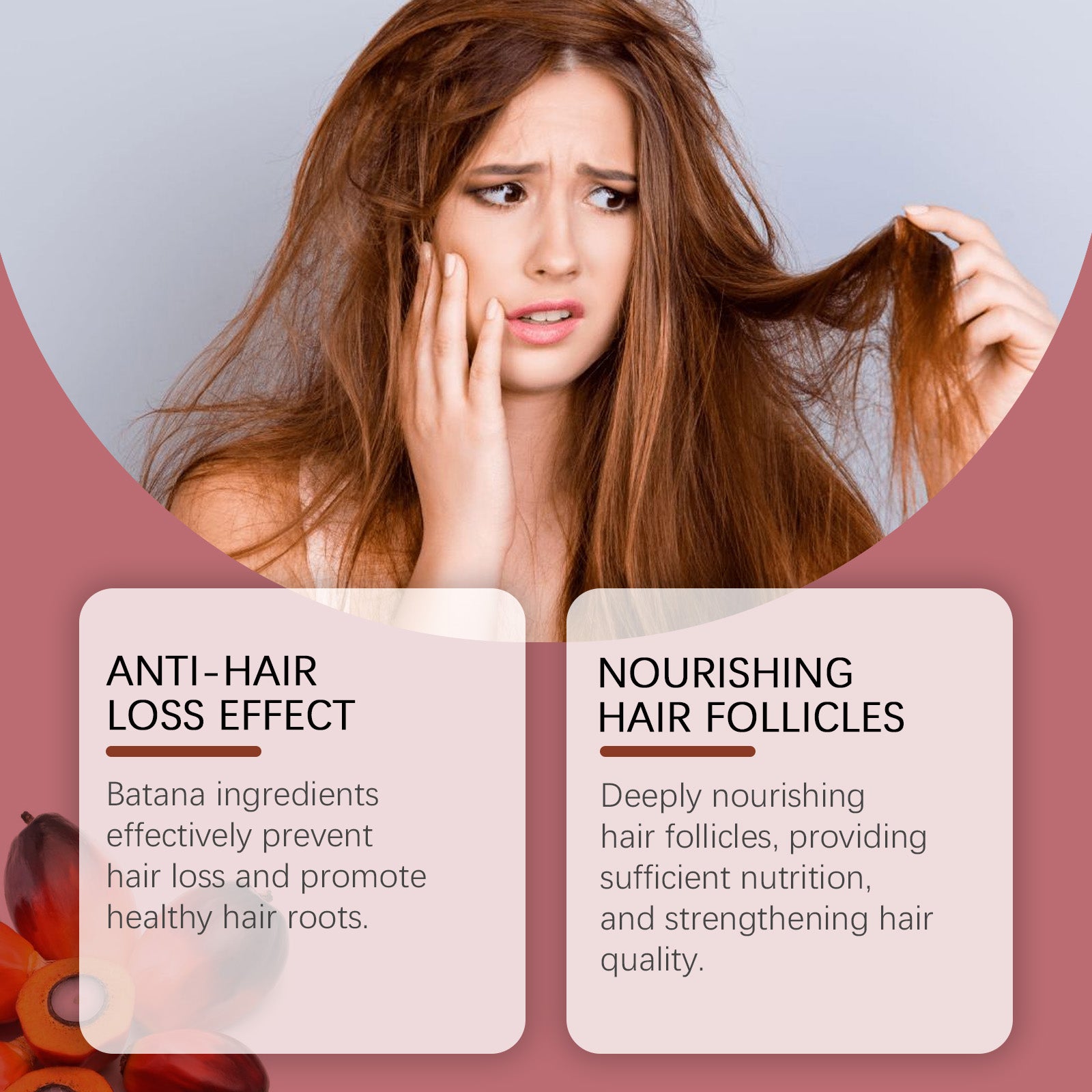 Batana Hair Oil for Hair Care, Nourishing, Repair, Thicker, Stronger, Hydrating ,120g
