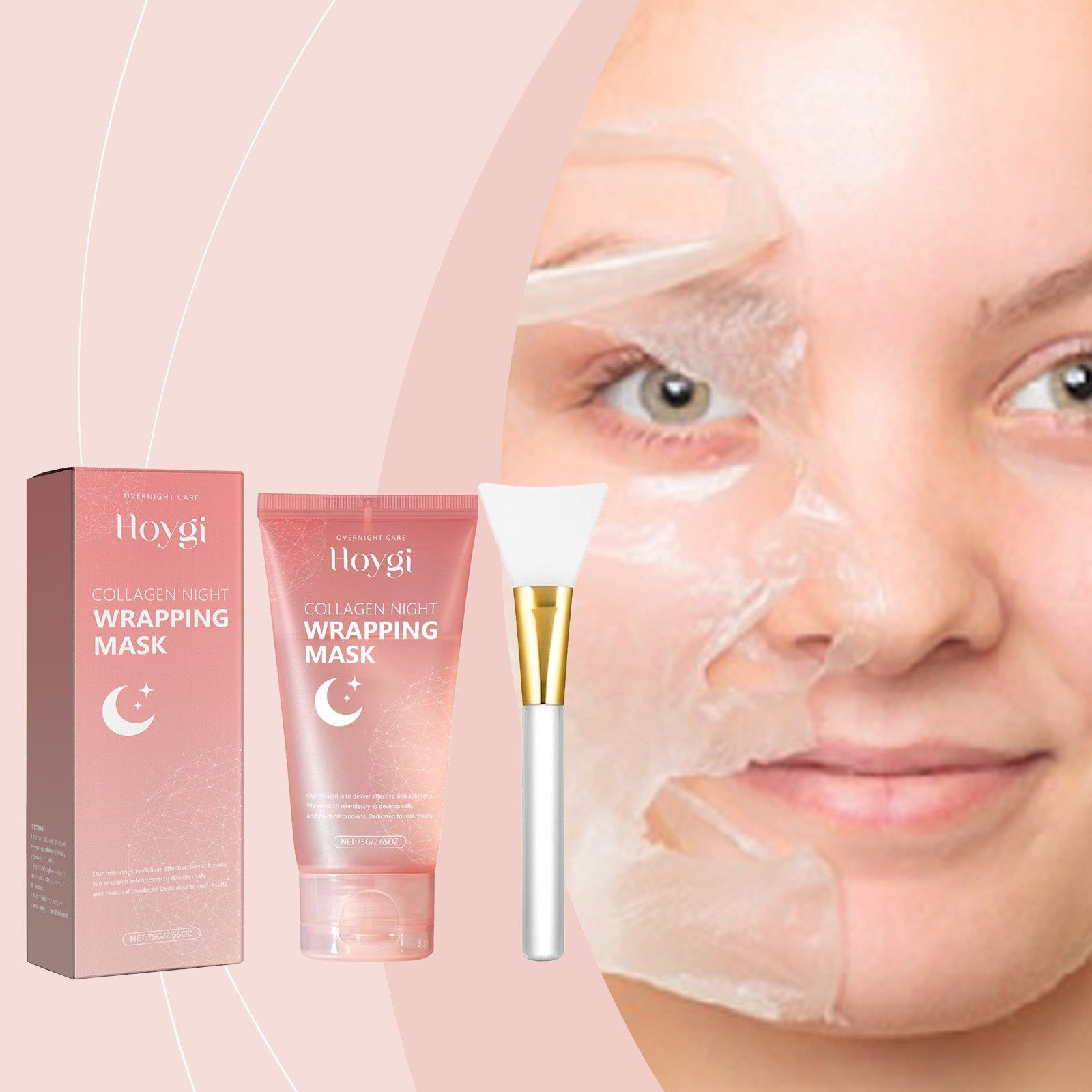 Collagen Peel Mask, Brighten Skin Tone, Deep Hydration, Anti-Aging, Glow ,1set