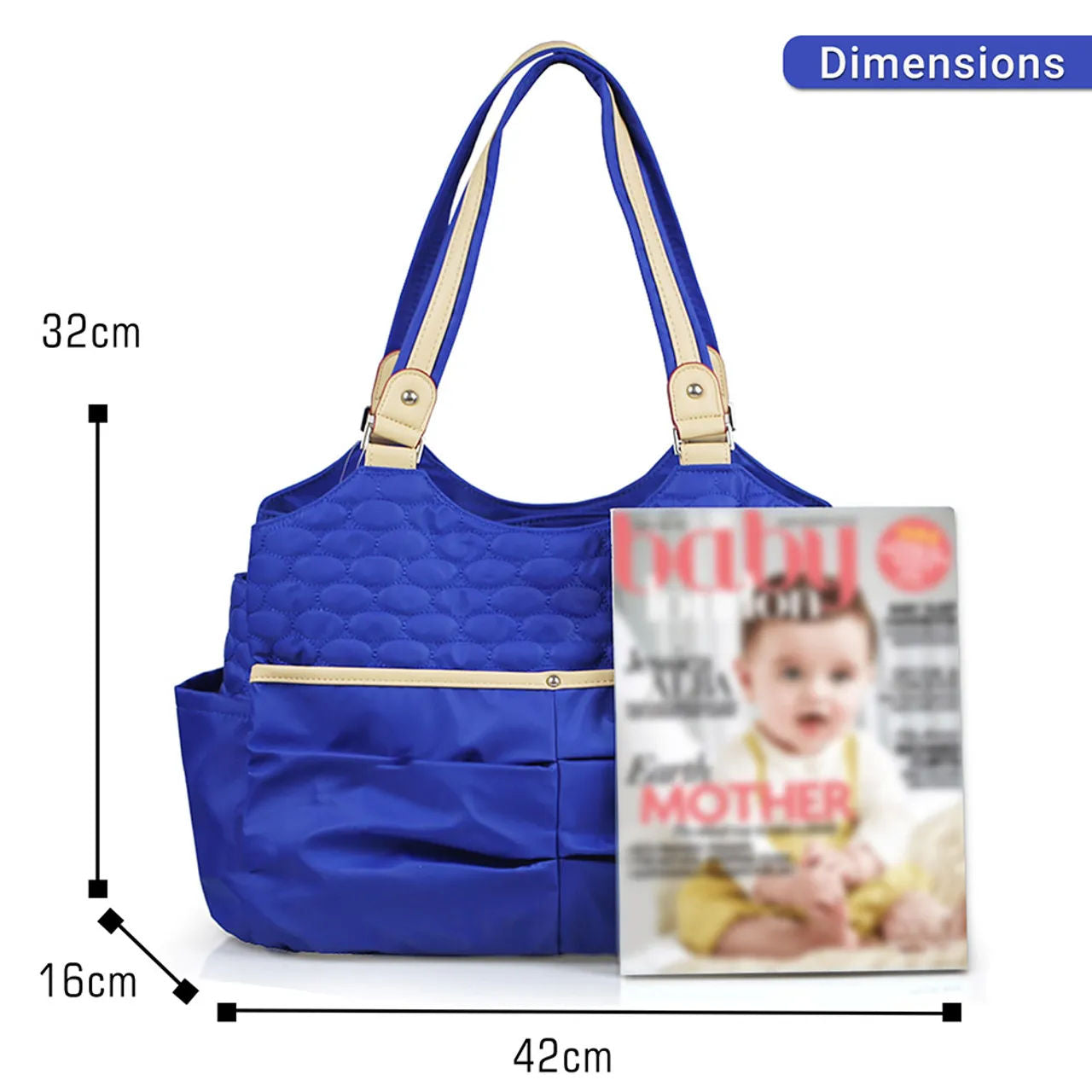 Sunveno - Fashion Diaper Tote Bag - Blue