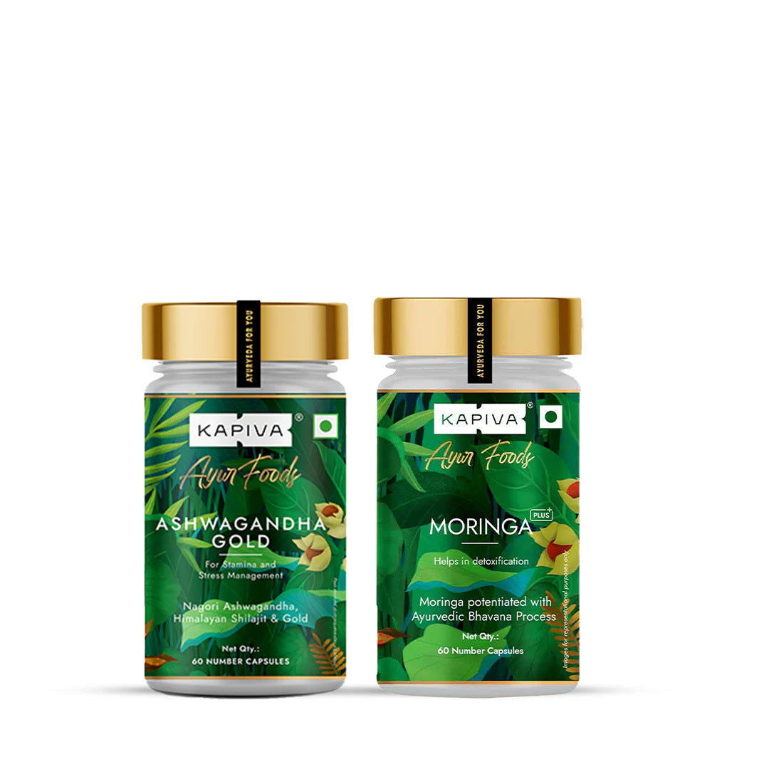 Kapiva Moringa + Ashwagandha Gold 60 (Combo)