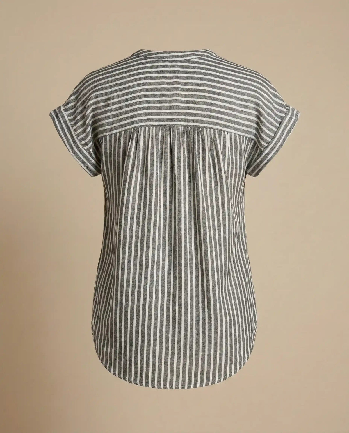 Jones new York Sleeveless T Shirt Stripped Grey/Coral White