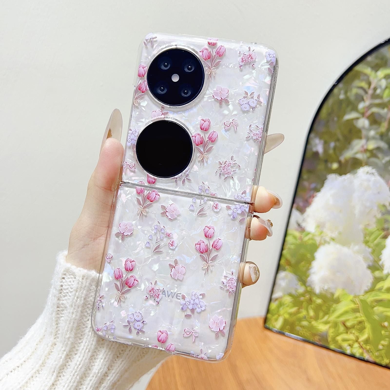 Flower Pattern PC Case For Huawei Pocket 2