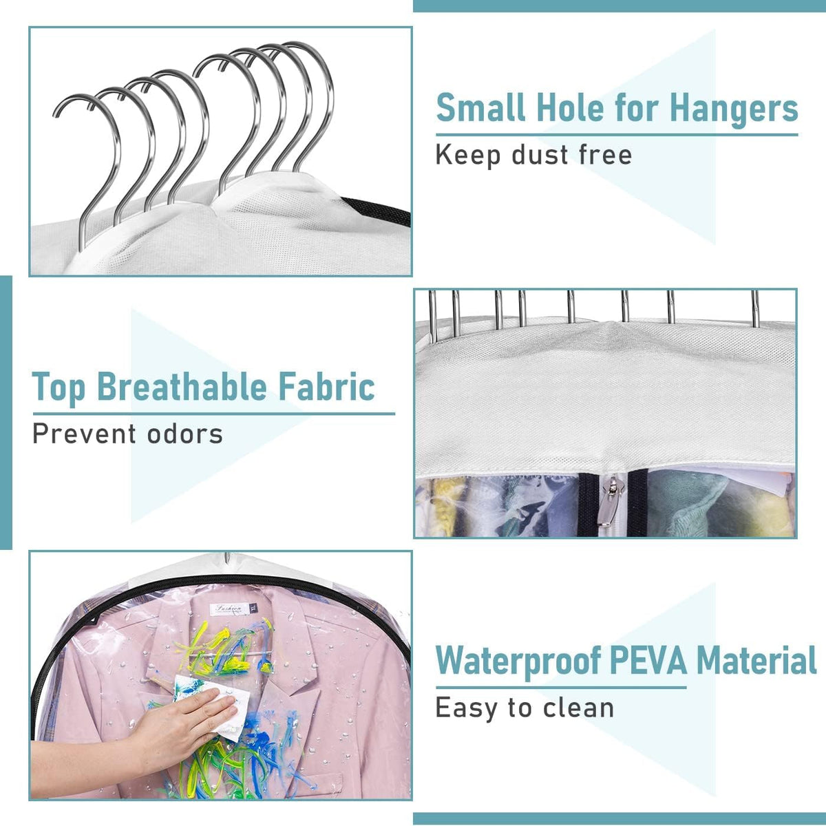 Clear Zippered Garment Bags