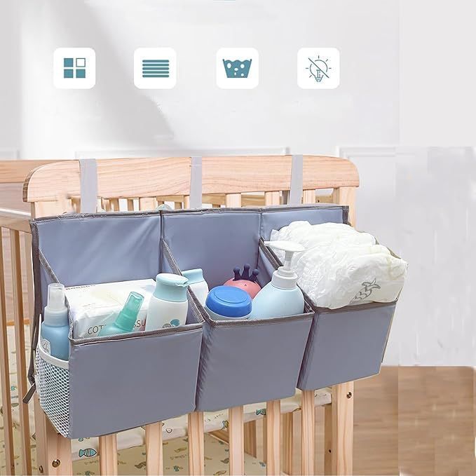 Hanging Diaper Caddy Organizer Durable Baby Organizer Diaper Stacker for Changing Table