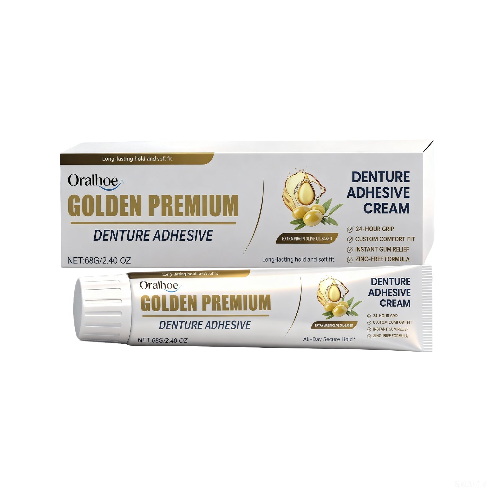 Strong Denture Fixation Adhesive, Long-Lasting, Comfortable, Natural Smile ,68g