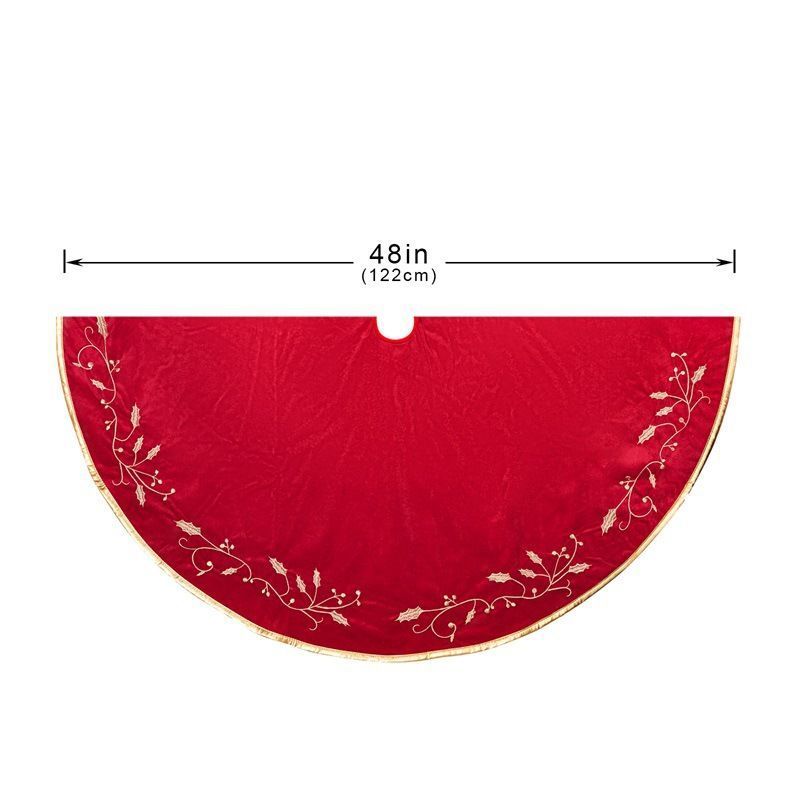 Christmas Tree Skirt Xmas Tree Plush Tree Mat for Holiday Home Decoration