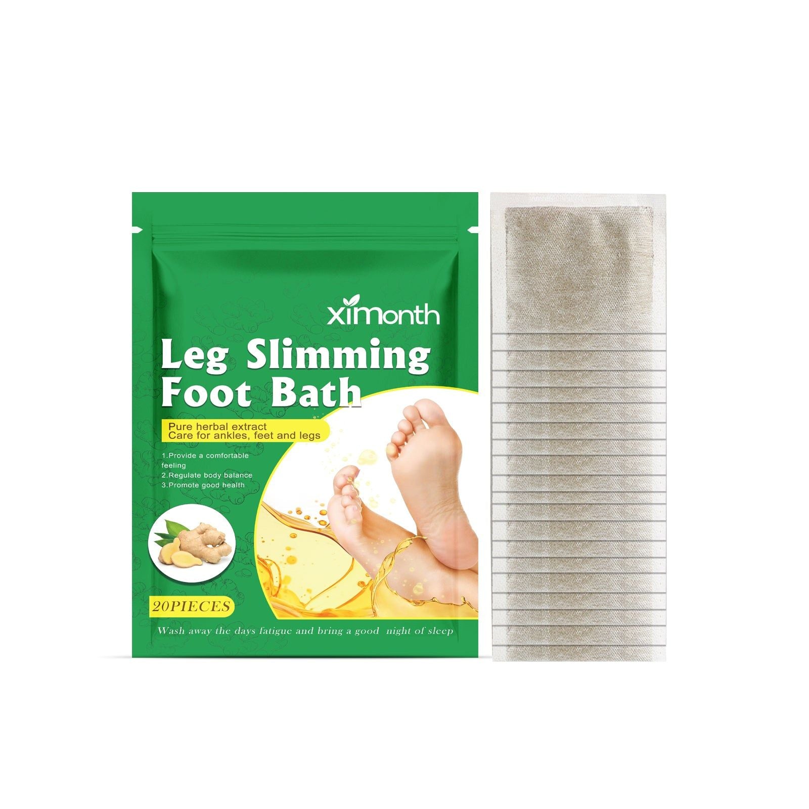 Slimming Foot Bath Pack for Moisture, Cold Relief, Muscle Soreness, and Firming, Boost Blood Circulation, Relax and Rejuvenate ,20pcs