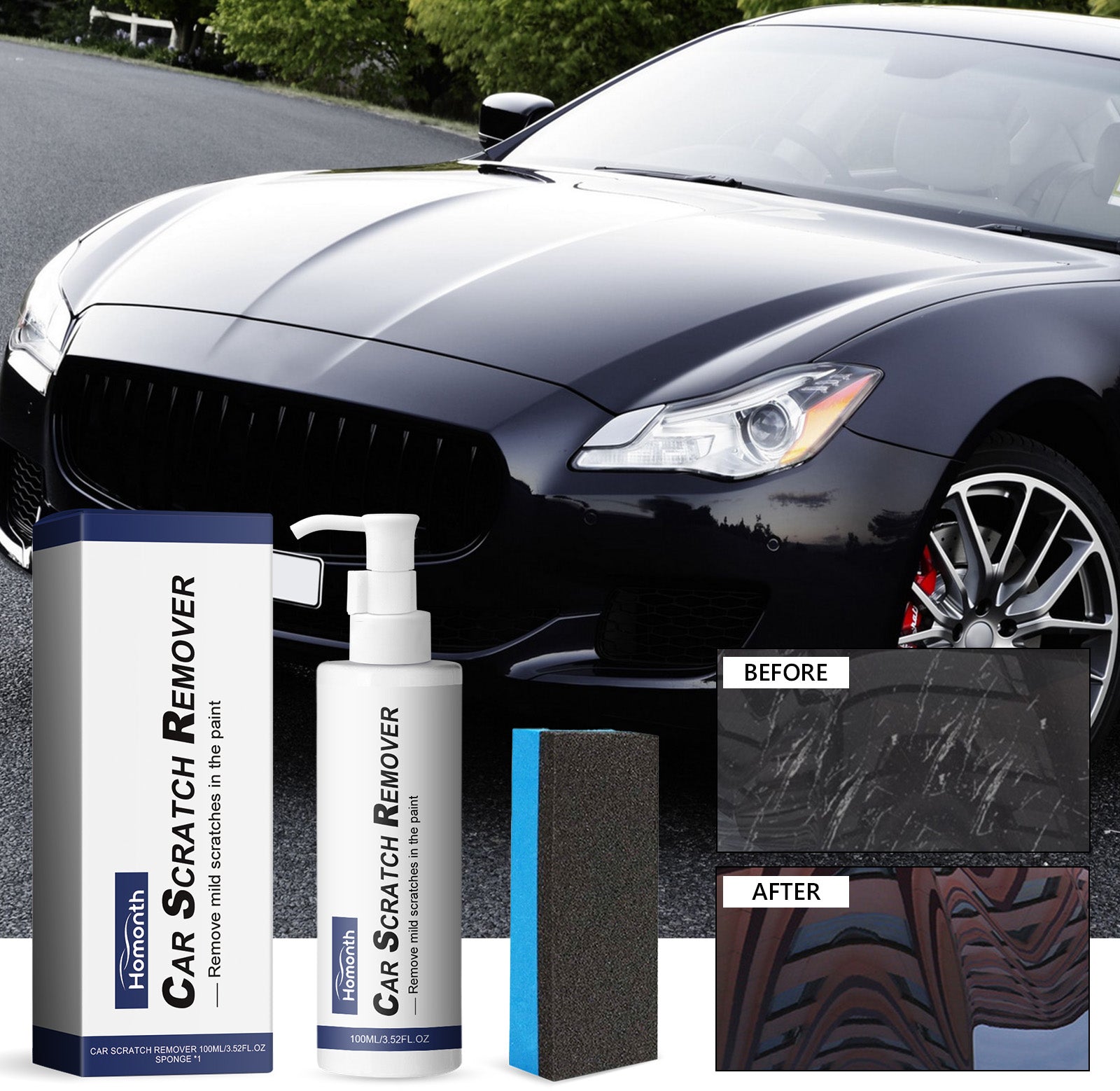Car Scratch Remover, Paint Maintenance and Renovation, Brightening, Long-lasting Repair ,1set