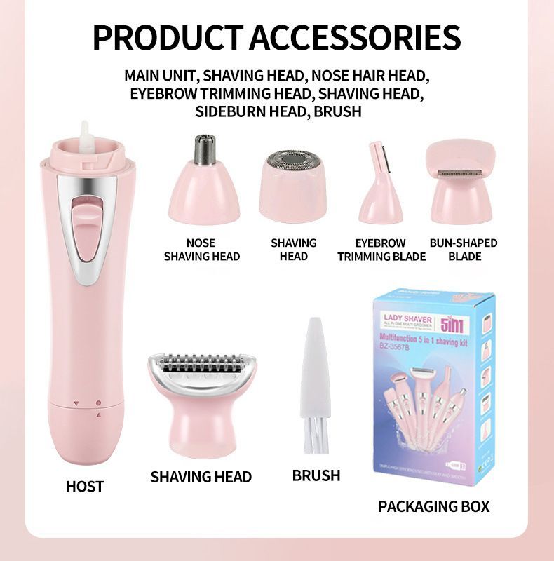5-in-1 Women's Nose & Eyebrow Trimmer