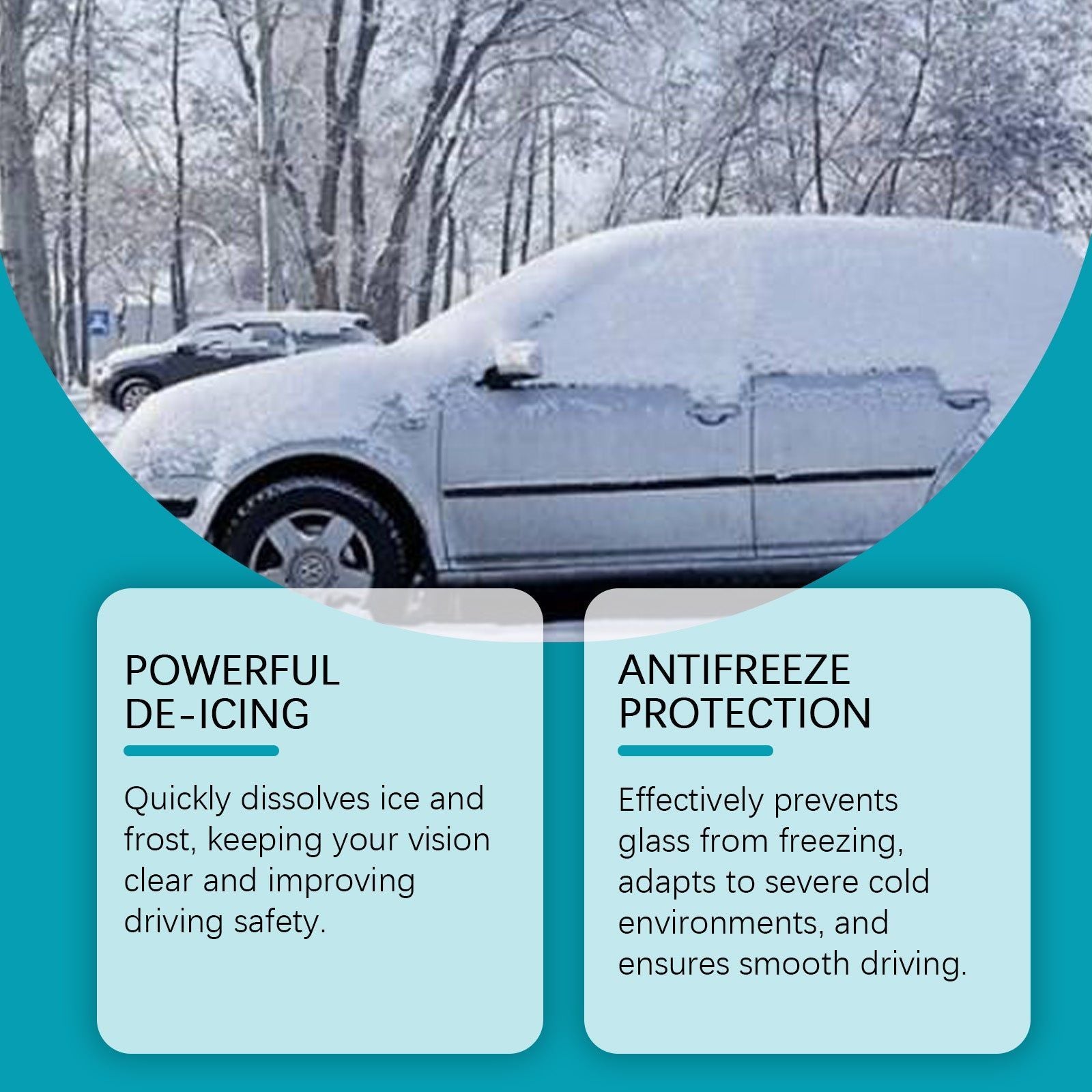 Automotive Glass Deicing Anti-Fog, Winter Car Care, Scratch Protection ,100ml