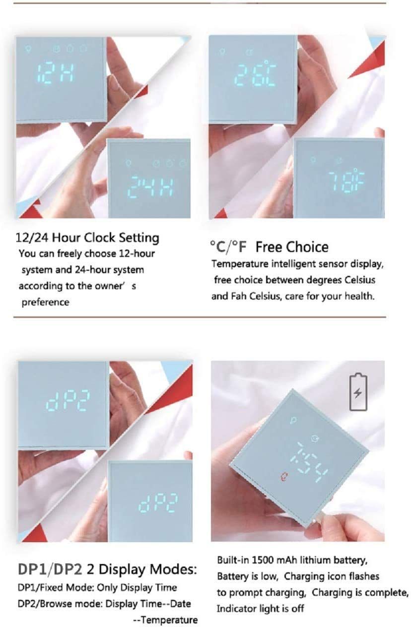 Magic Cube LED Alarm Clock Night Light Touch Sensor Lamp With Voice Control