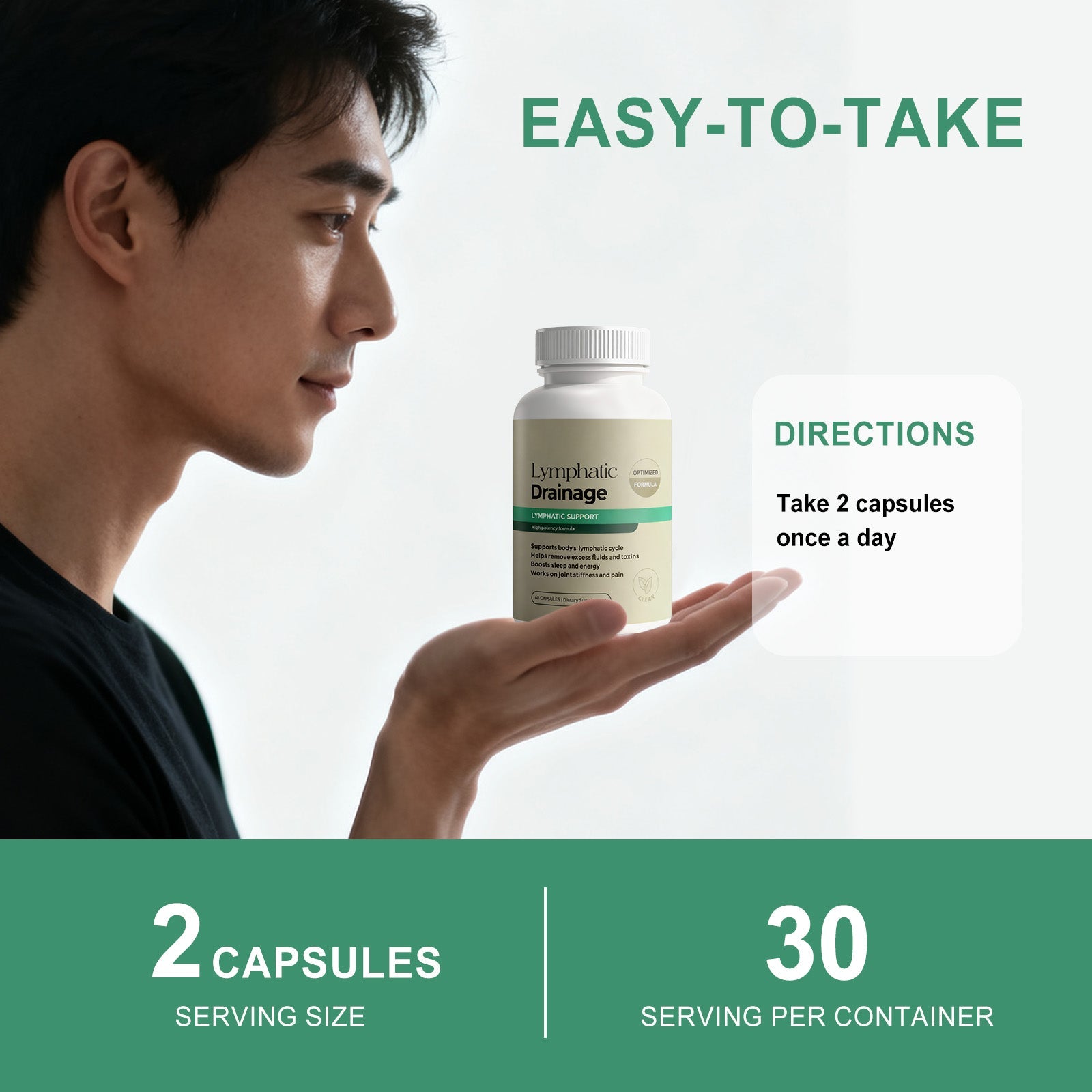 Boost Your Body Care, Enhance Vitality, Support Lymphatic Health Naturally ,60 capsules