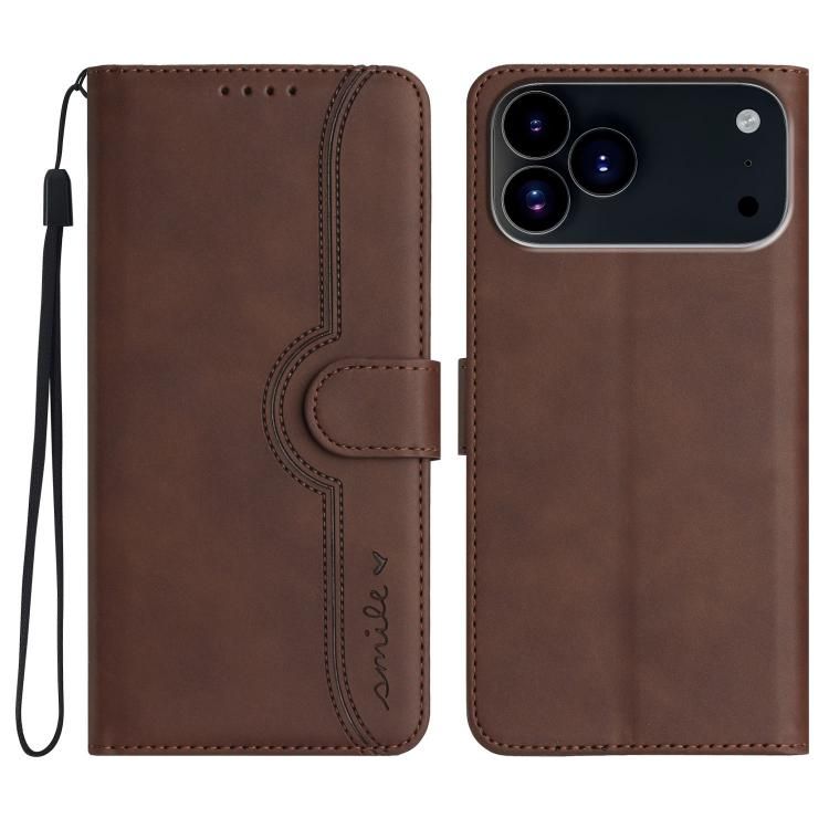 For iPhone 18 Pro Max / iPhone 17 Pro Max Heart Pattern Skin Feel Leather Phone Case