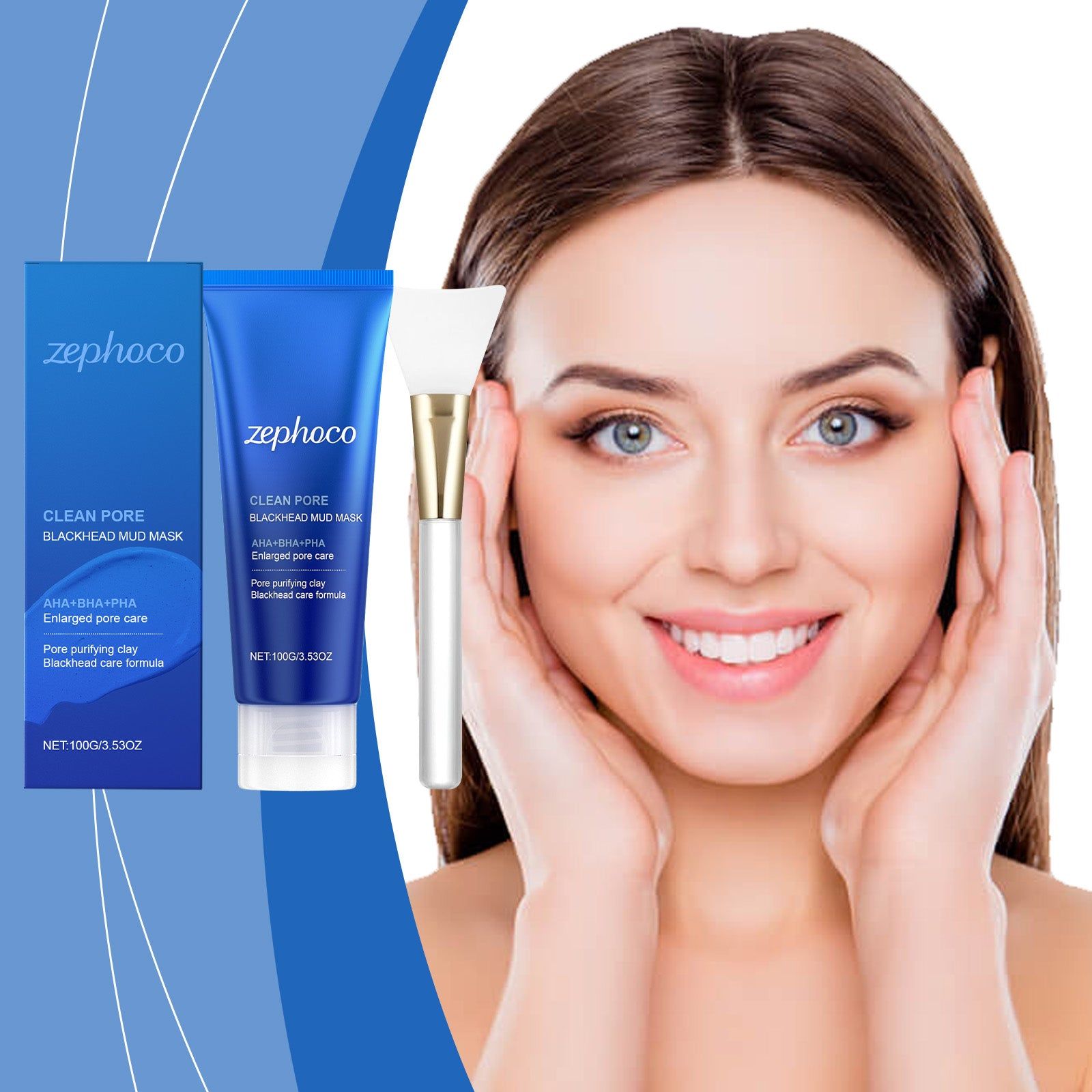 Blackhead Removal Mask, Facial Cleansing Mud, Oil Control, Pore Purifying, Gentle & Non-Greasy ,1set