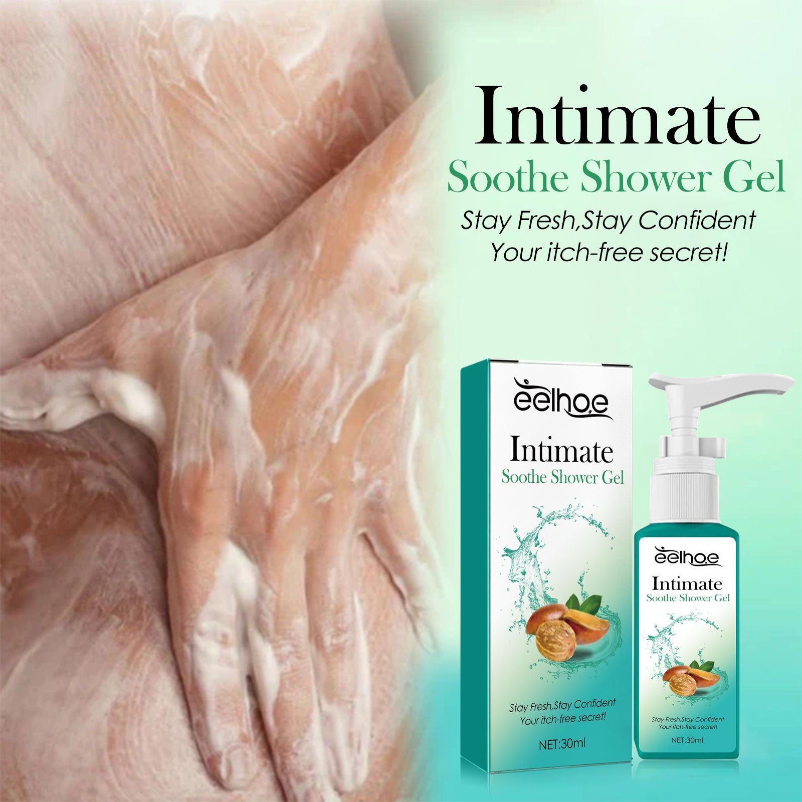 Body Wash, Deep Cleanse & Exfoliate, Gentle Moisturizing for Sensitive Skin ,30ml