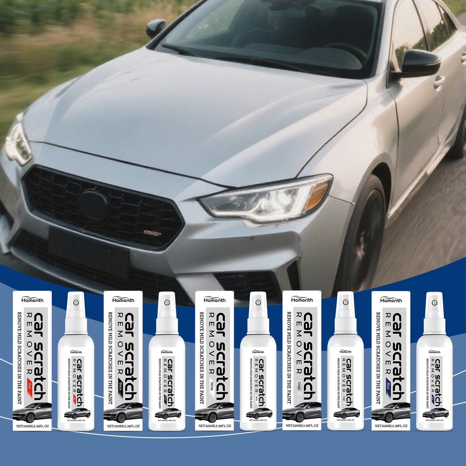 Car Care Scratch Repair Spray, Black, Easy Shine, Gloss Protection, Wear-Resistant ,100ml