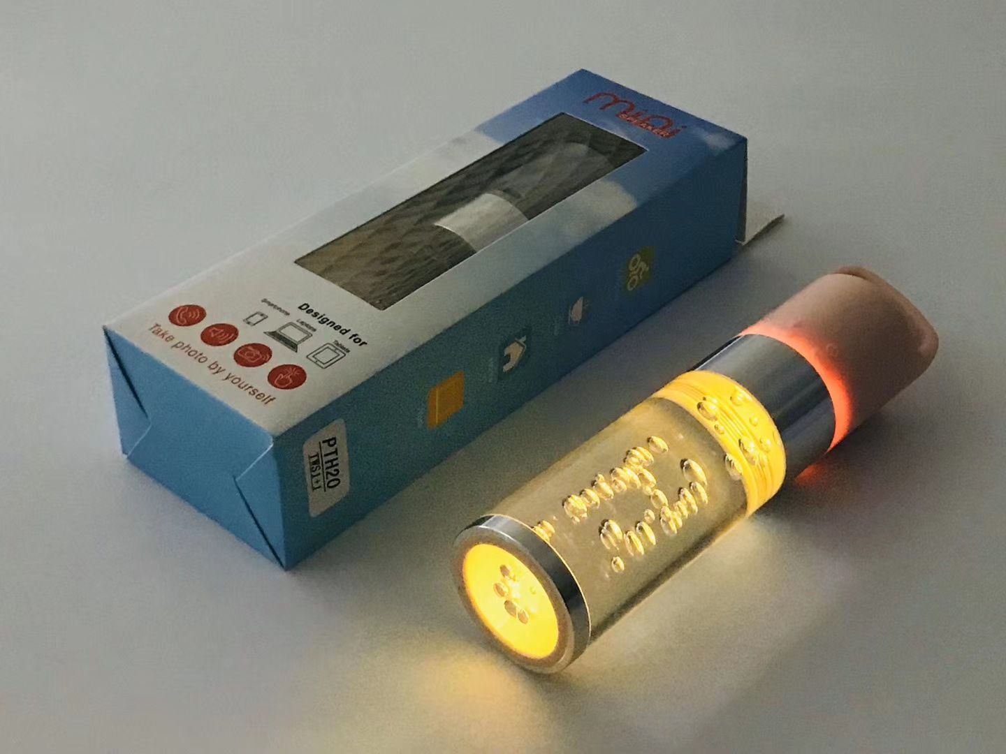 PTH20 Crystal Bluetooth Speaker Wireless Portable Colorful Night Light Speaker