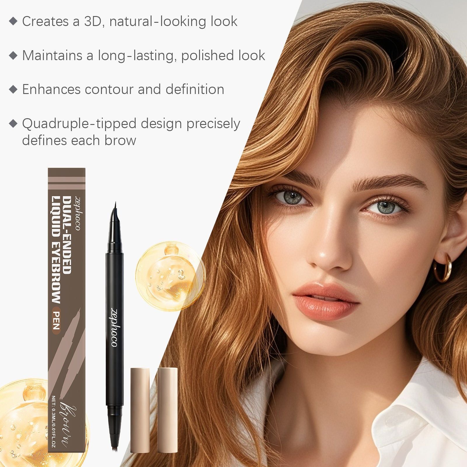 Best Long-Lasting Eyebrow Pencil, Smudge-Proof, Easy to Use, Perfect for Daily Makeup ,0.3ml