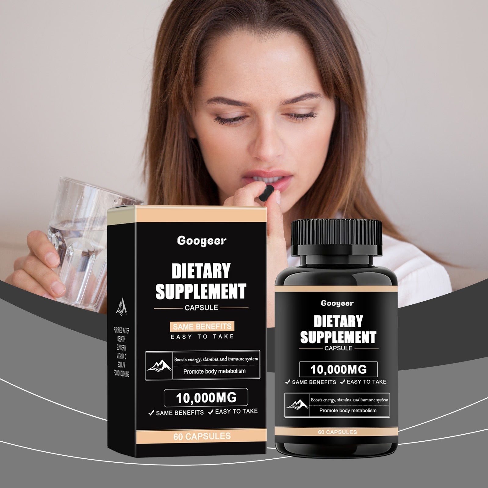Boost Your Body Care with Vitamin C Capsules, Immune Support, Antioxidant Protection ,60 capsules