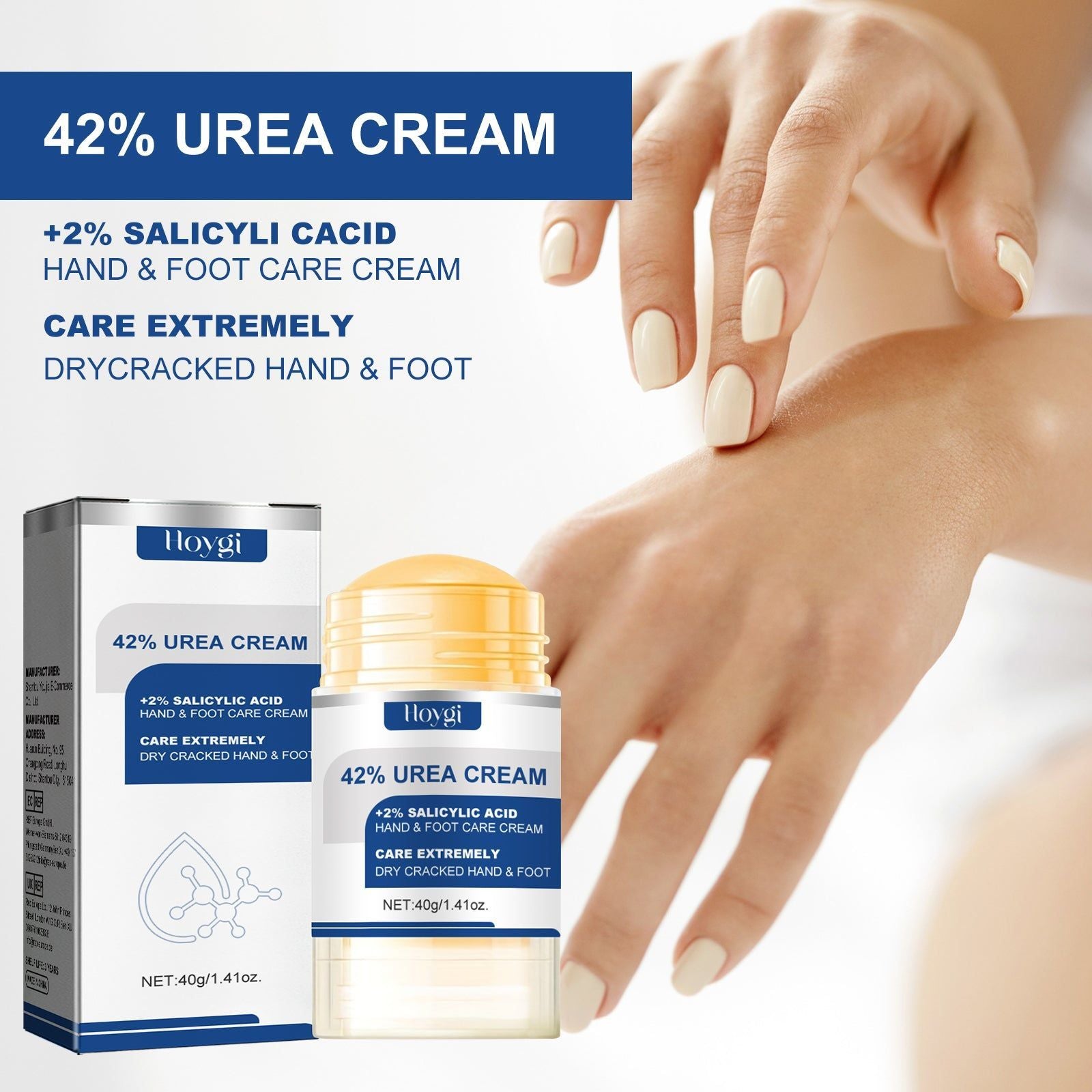 Revitalize Dry Hands and Feet, Moisturizing Stick with Shea Butter and Salicylic Acid ,40g