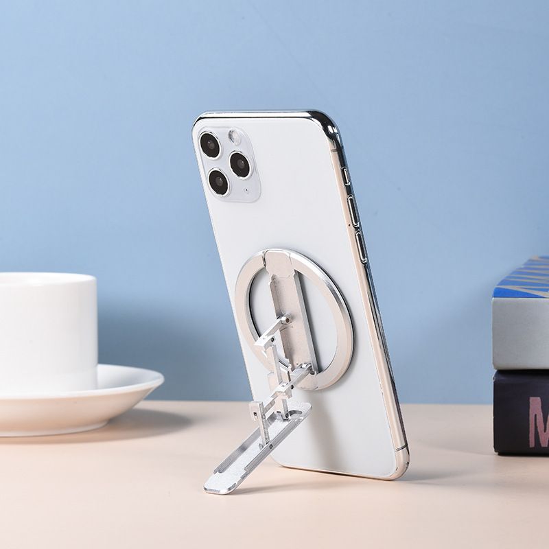 Magnetic Phone Holder Foldable Desktop Ring Kickstand For Apple 12 13 MagSafe