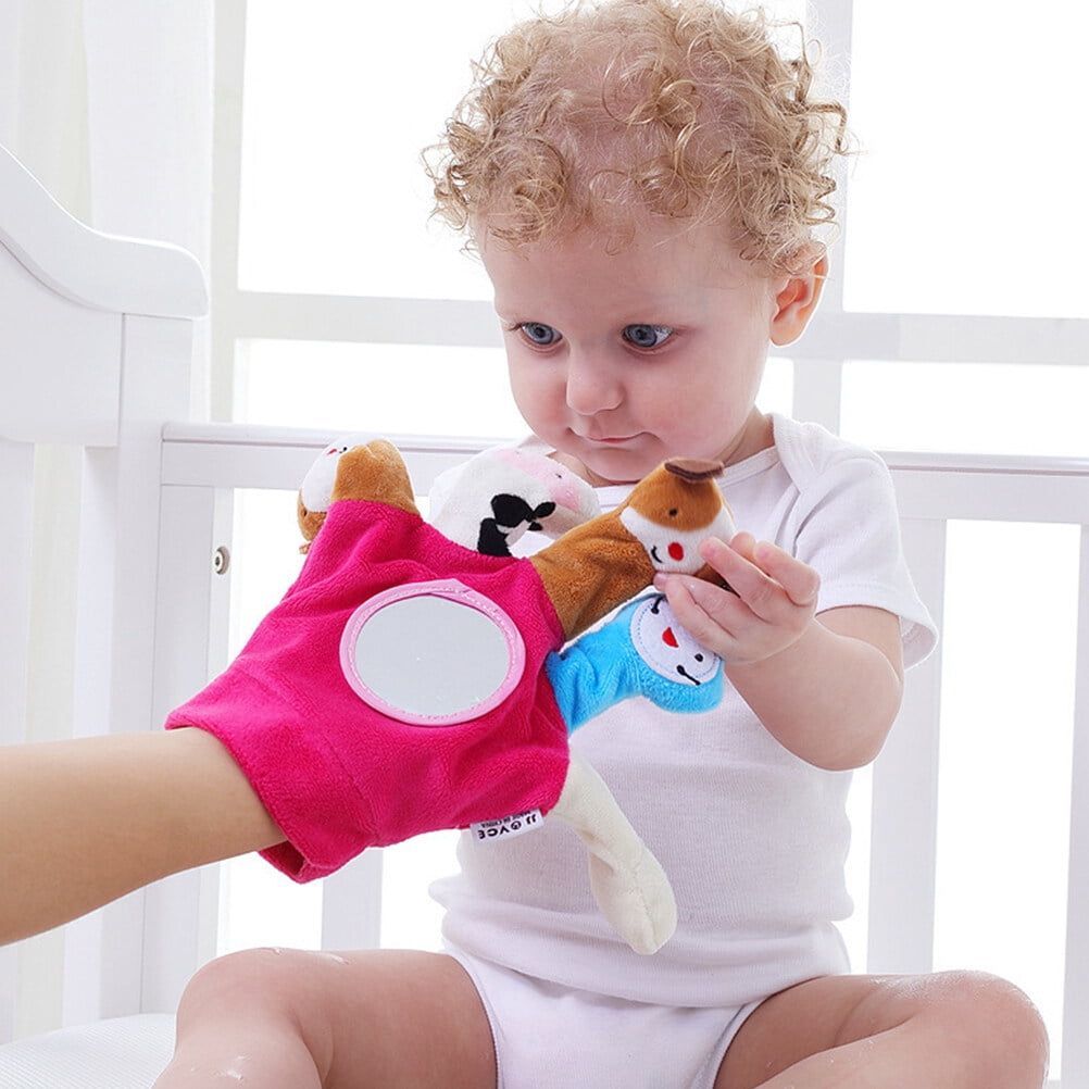 Educational Puppets Toy Glove Cartoon Animal Finger Baby Soft Dolls Toys