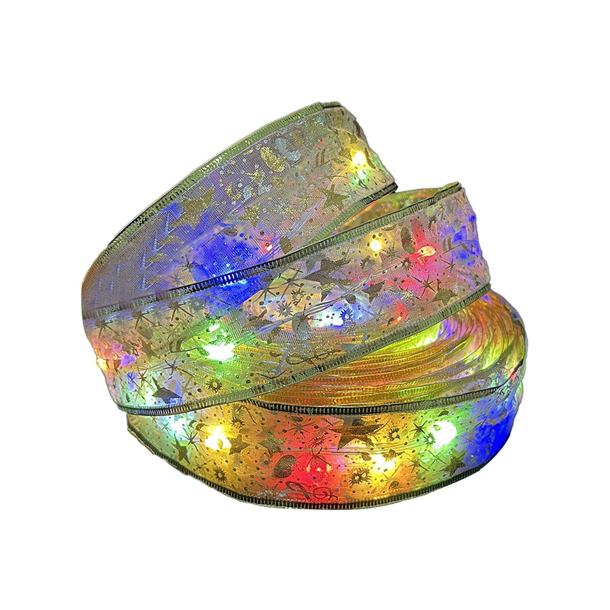 LED Ribbon Fairy Strings Lights Holiday Christmas Tree Decorations Party Ornaments