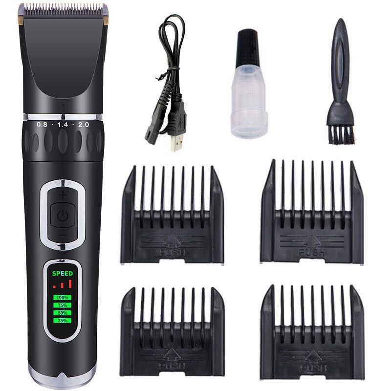 B8 LCD Pet Hair Clipper with 4 Guide Combs