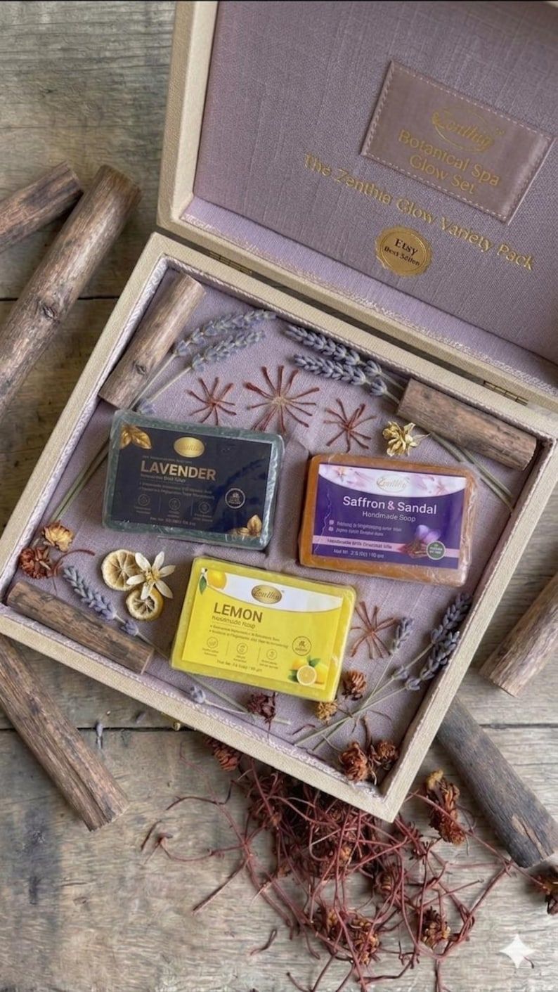 Trustmeds Zenthia Saffron Lemon & Lavender Soap Gift Set