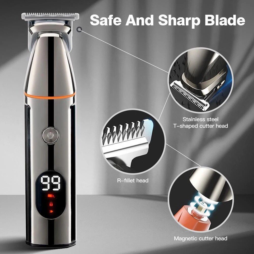 5 in 1 Professional Hair Clippers Cordless Trimmer Beard Cutting Machine Barber