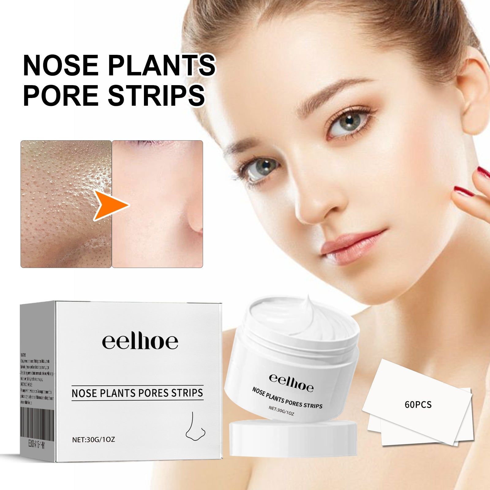 Clear Blackheads and Clean Skin, Pore Tightening, Acne Exfoliating Cream ,1set