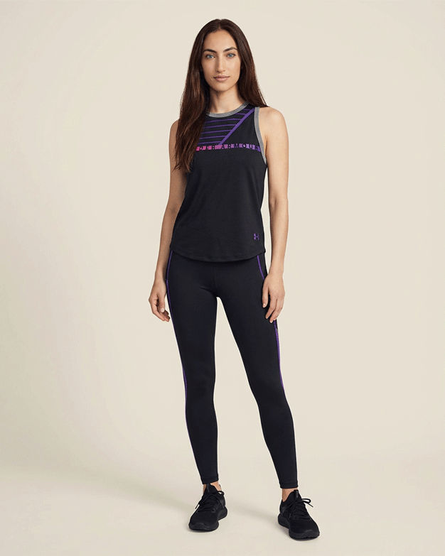 Under Armour Black, Grey & Pink Training Tank
