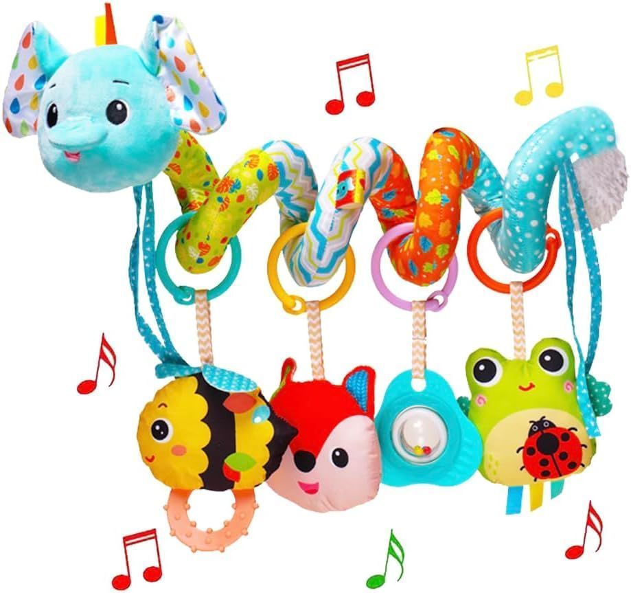 Stroller Toys Car Seat Toys for Babies 0-6 Months Infants Activity Spiral Hanging Crib Toy Gift