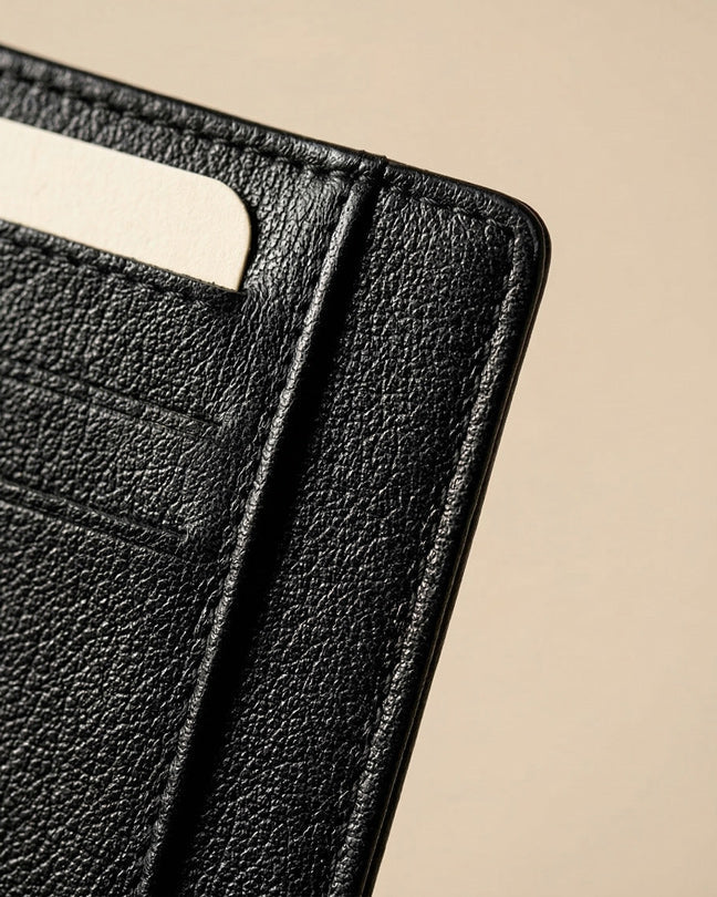 CLAREA Minimal Leather Card Holder 12x8 cm