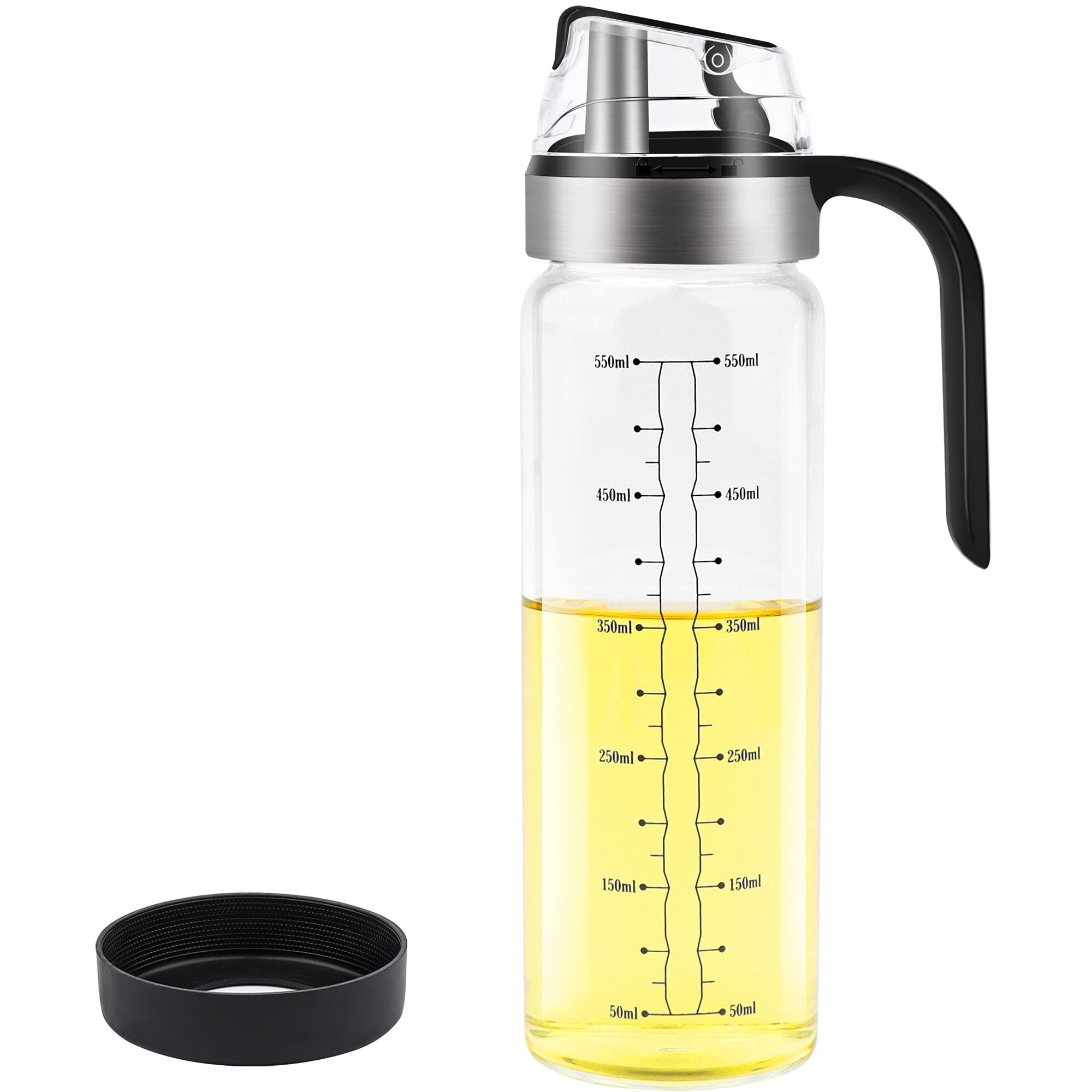 Oiler Bottle Kitchen Cooking Glass Auto Flip Leak Proof Oil Dispenser Bottle