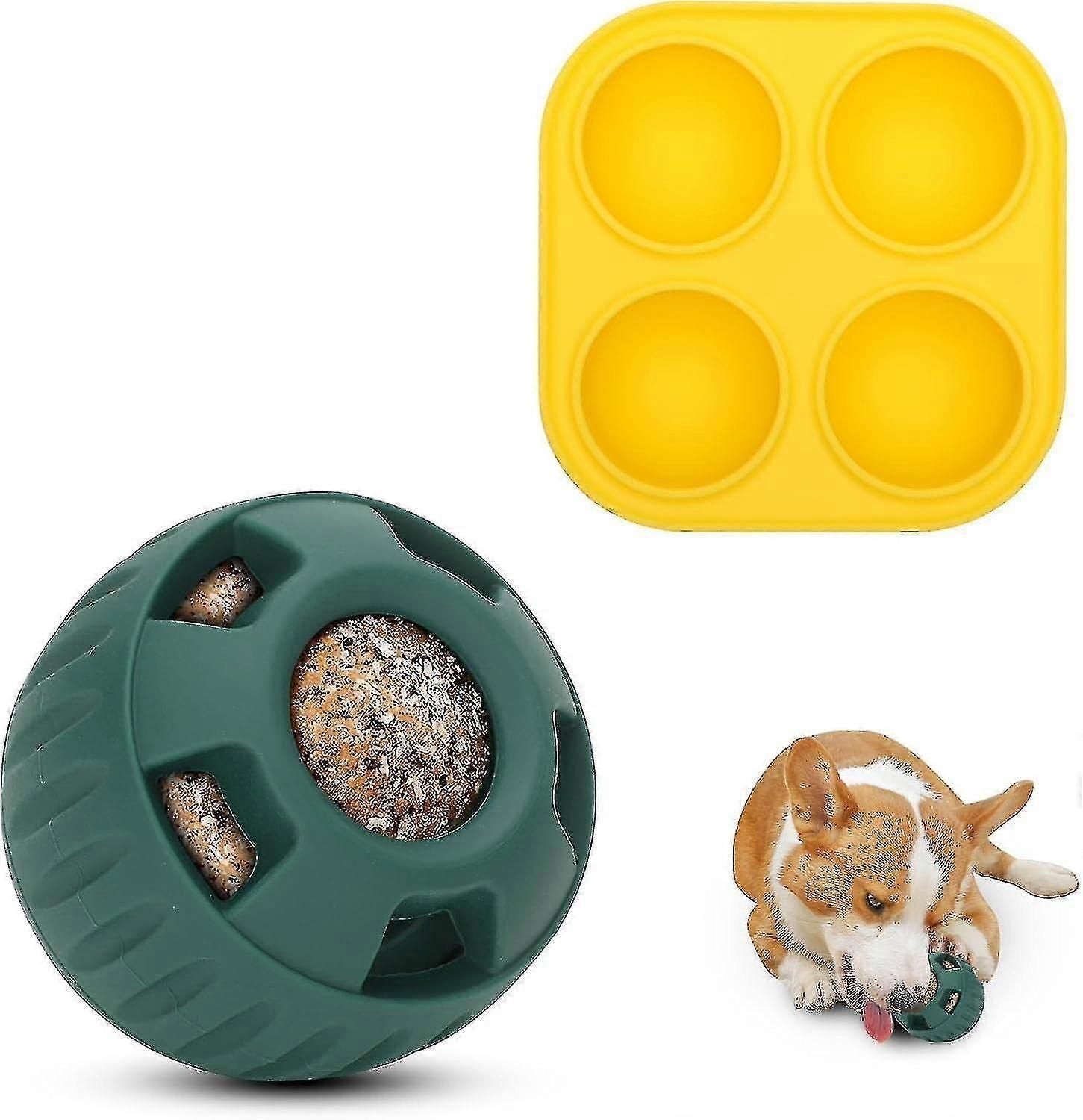 Fillable Dog Toys And Treat Molds For Popsicle Pops, Pupsicle And Treat Tray, Long Lasting Freezable Rubber Dog Chew Toys, Interactive Dog Toy zxin