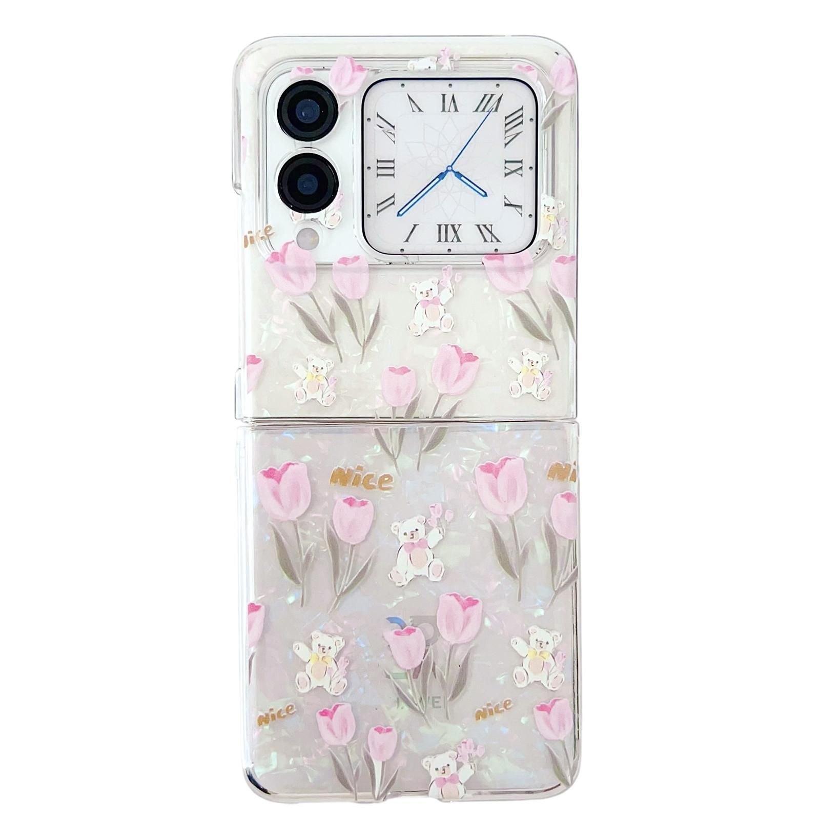Flower Pattern PC Case For Huawei nova Flip
