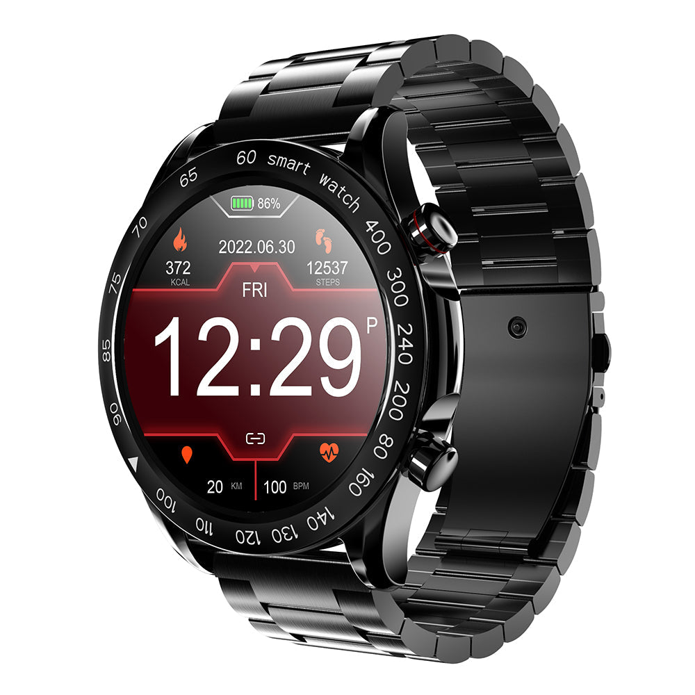 HiFuture FutureGo PRO Stainless-Steel Smartwatch - in Silver & Black
