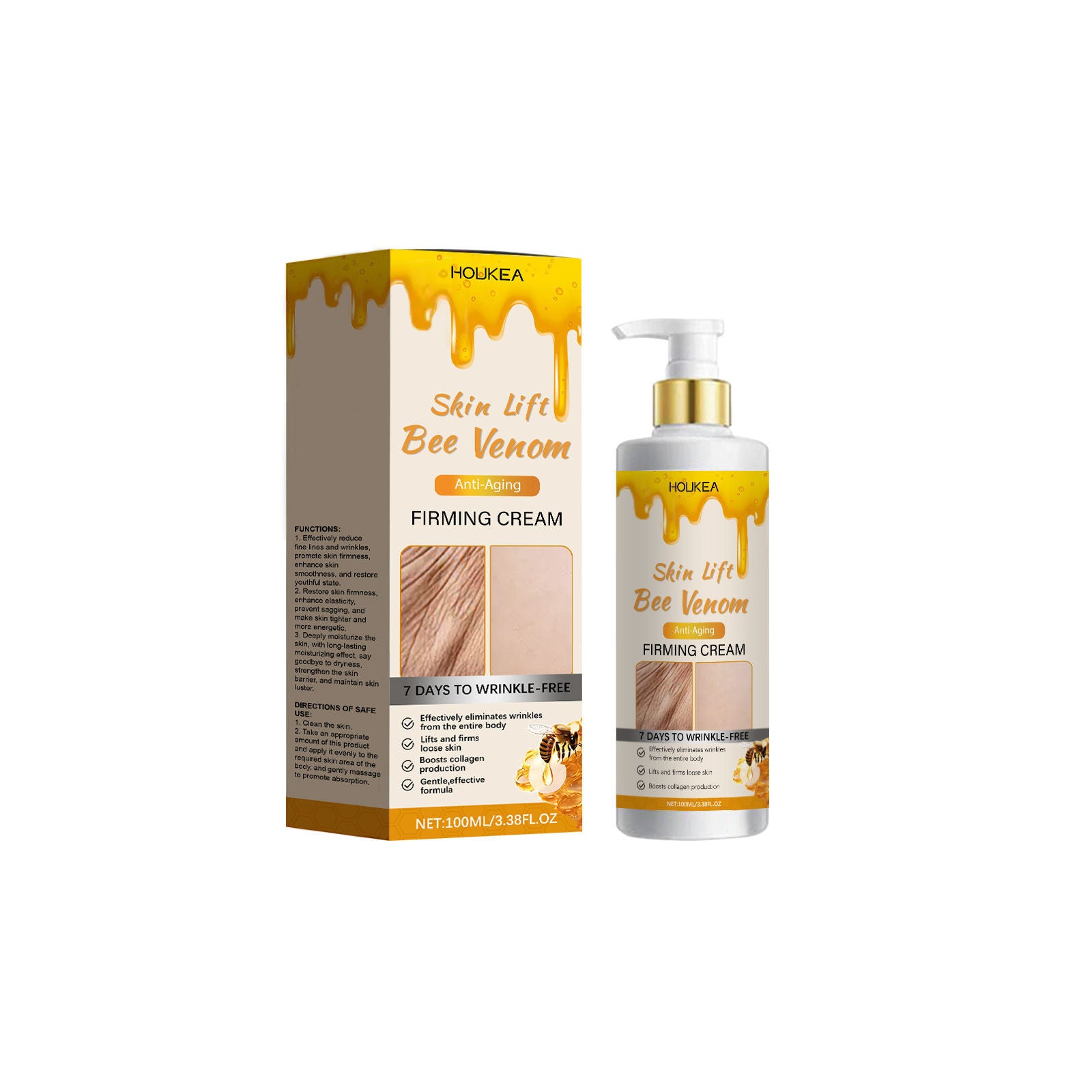 Deep Moisture Bee Venom Firming Cream, Anti-Aging, Hydrating Body Moisturizer ,100ml